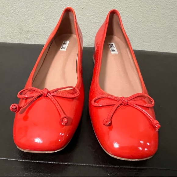 Anthropologie Bibi Lou Heeled Ballet Pumps Red 41 EU 10 US - Picture 7 of 16